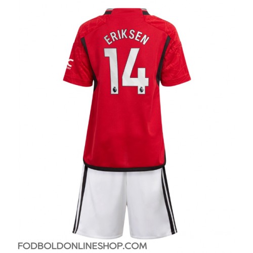 Manchester United Christian Eriksen #14 Hjemme Trøje Børn 2023-24 Kortærmet (+ Korte bukser)